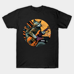 Funny Cat Playing Guitar - Cat Lover T-Shirt